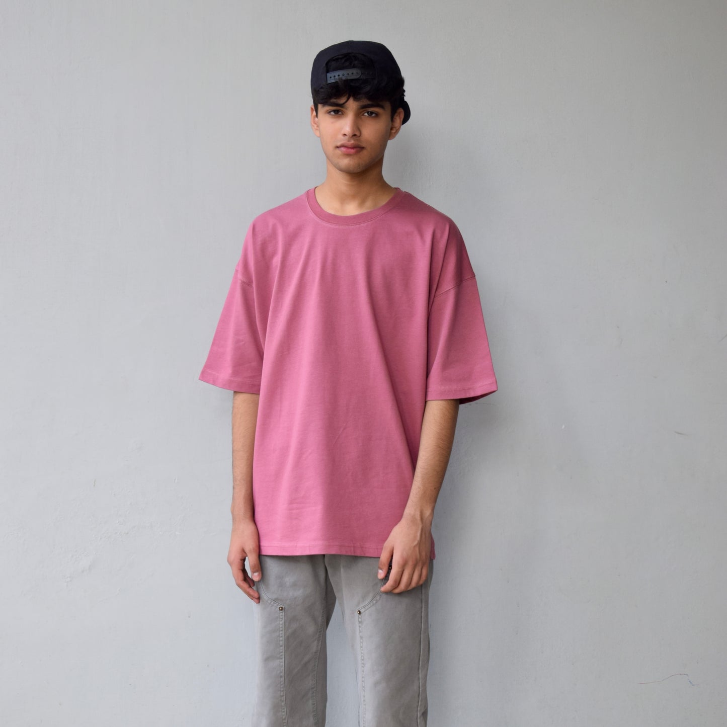 Oversized Tea Pink Basic Tee