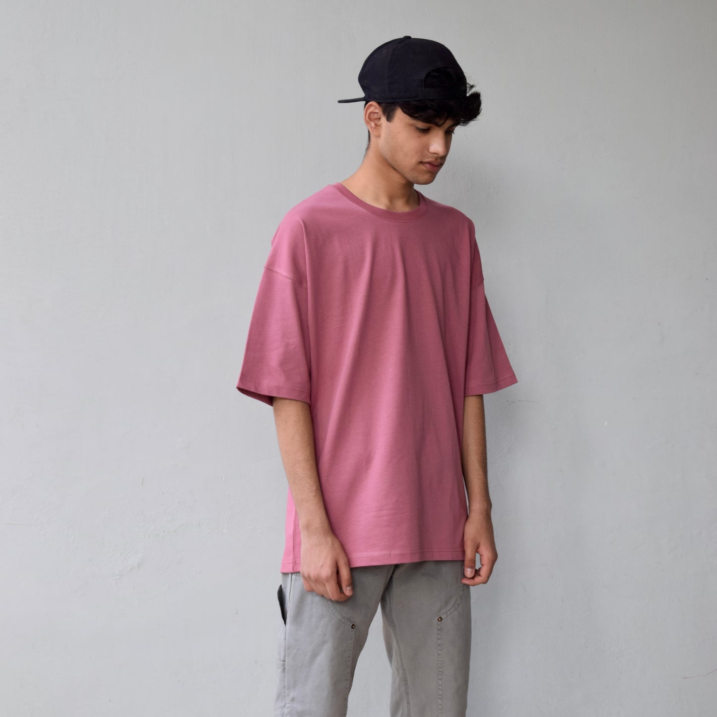 Oversized Tea Pink Basic Tee