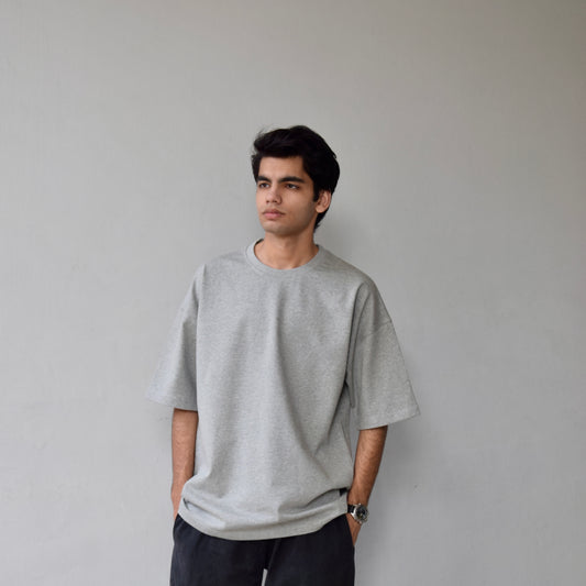 Oversized Grey Basic Tee